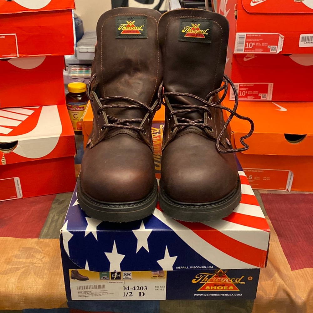 Thorogood 6” heritage classic steel toe mens 10.5